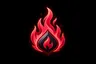 Crimson flame icon representing welcome rewards