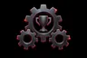 Dark metal gears icon representing contests